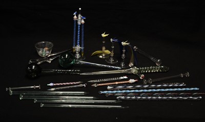 Lot 170 - A quantity of 19th Century coloured novelty glass.