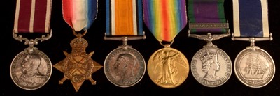 Lot 1742 - First World War Long and Meritorious Service medals