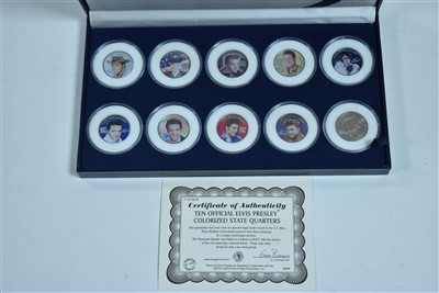 Lot 116 - Ten Elvis Presley quarters