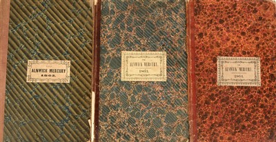 Lot 394 - Bound copies of The Alnwick Mercury Newspaper.