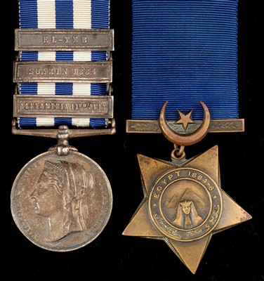 Lot 1566 - Egypt medal and Khedive's star