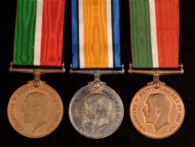 Lot 1649 - WWI Mercantile Marine medals