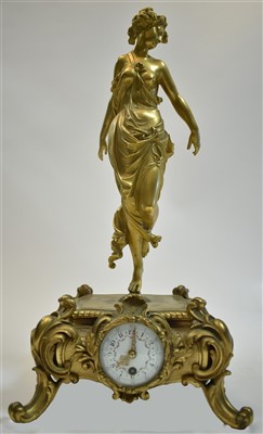 Lot 738 - 19th Century ormolu clock
