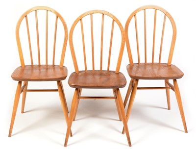 Lot 1602 - Three Ercol Windsor dining chairs.