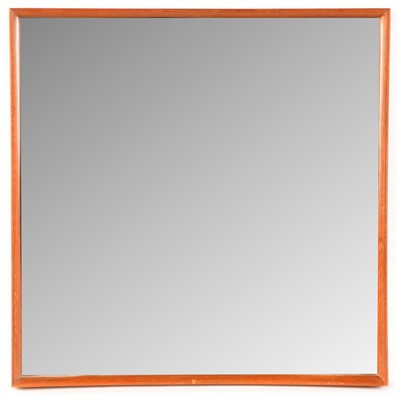 Lot 1610 - A Danish teak wall mirror.