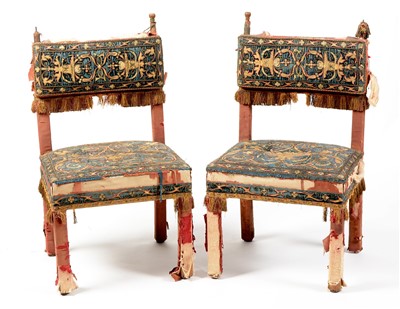 Lot 753 - Pair Arts and Crafts chairs