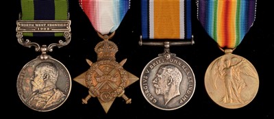 Lot 1668 - First World War and India General Service medal group