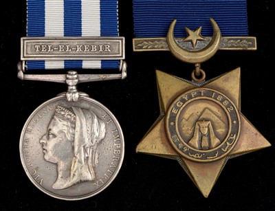 Lot 1653 - Egypt medal and Khedive's star