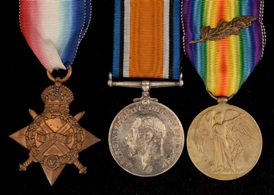 Lot 1675 - First World War trio group