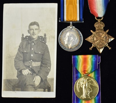 Lot 1678 - Group of three First World War medals