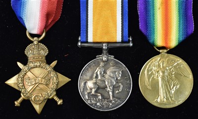Lot 1680 - A Group of three First World War medals