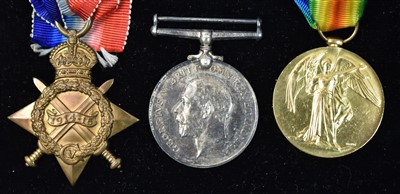 Lot 1682 - A Group of three First World War medals