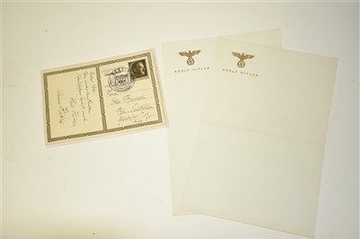 Lot 76 - Adolf Hitler notepaper