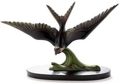 Lot 1638 - Art Deco painted aluminium swallow