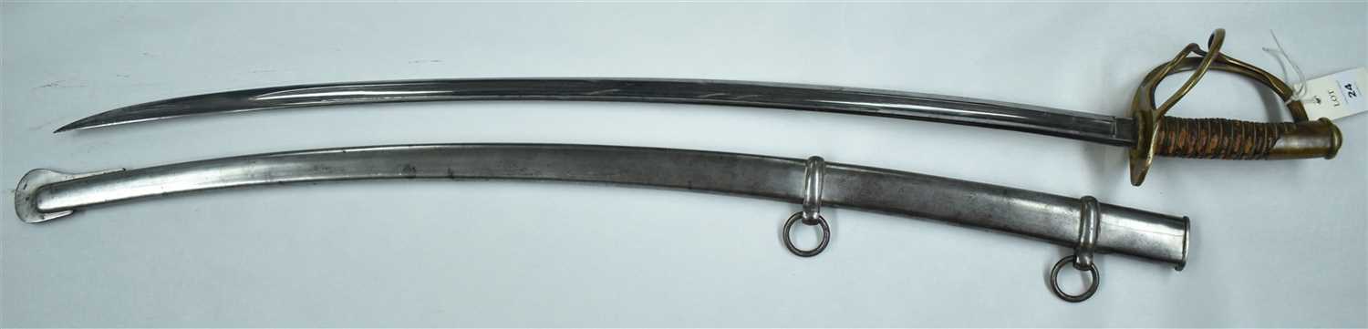 Lot 24 - American (US) Cavalry Trooper's sword, model...