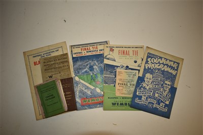 Lot 297 - Newcastle United FA Cup programmes
