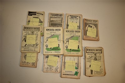 Lot 298 - Newcastle United Football programmes