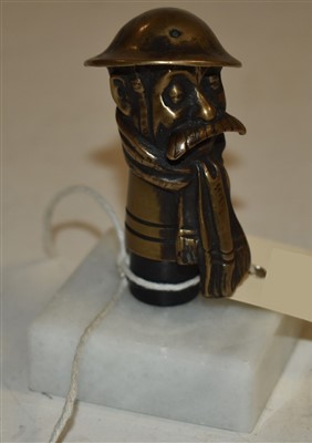 Lot 123 - Bruce Bairnsfather brass car mascot, small...