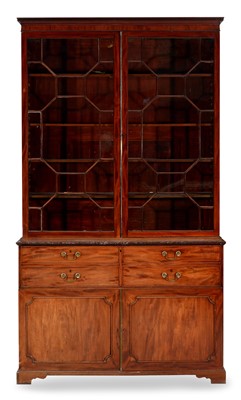 Lot 755 - George III secretaire bookcase