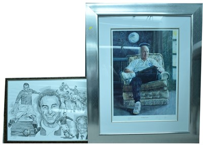 Lot 308 - Prints signed by Bobby Charlton and Stanley Matthews