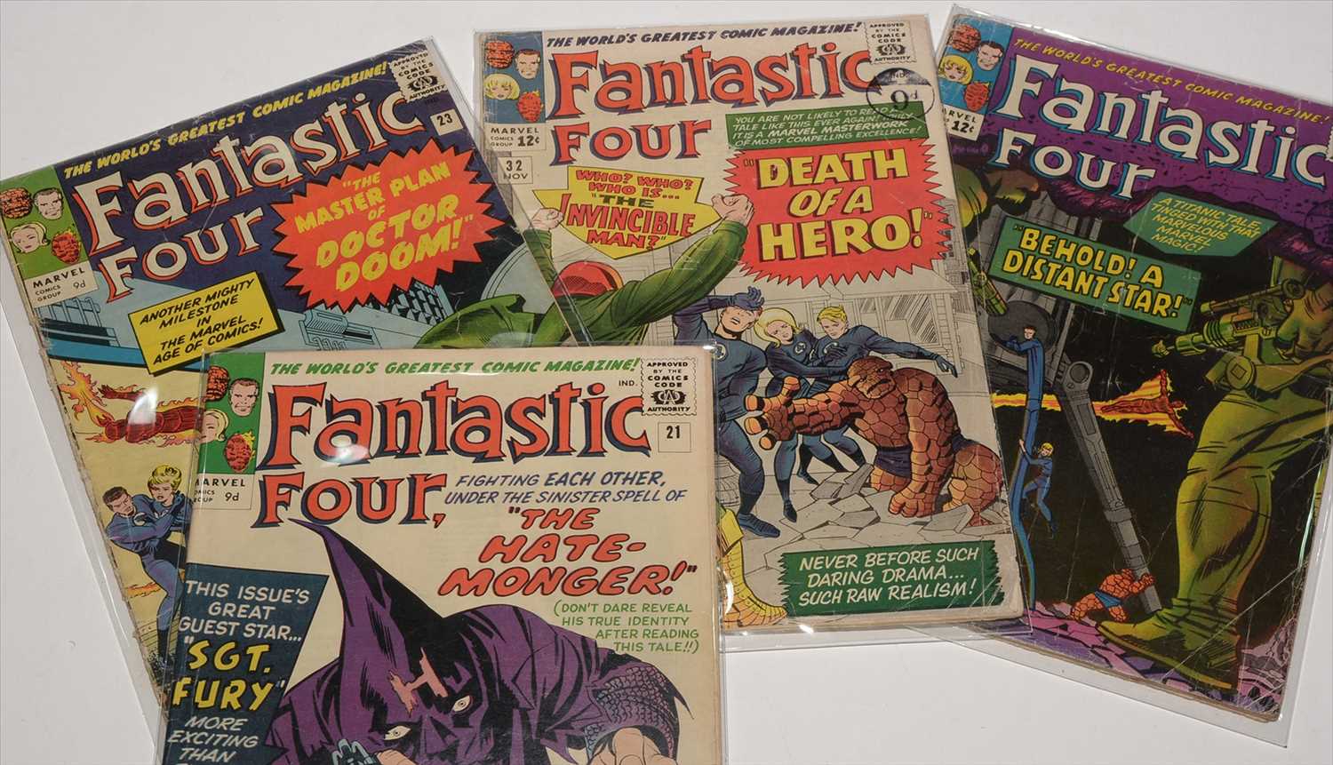 Lot 72 - The Fantastic Four No's. 21, 23, 32 and 37