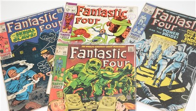 Lot 37 - Fantastic Four No's. 60, 68, 77, 85, 87, 88,...