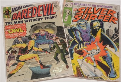 Lot 45 - The Silver Surfer No. 5 and Daredevil No. 3.