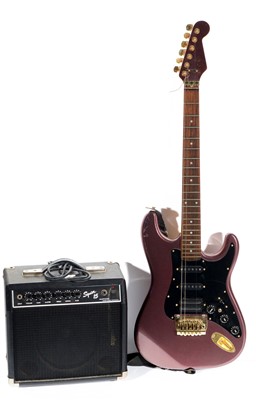 Lot 154 - Ninja Warrior Super-Strat style guitar