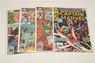 Lot 1875 - Marvel Spotlight on Captain Marvel Comics