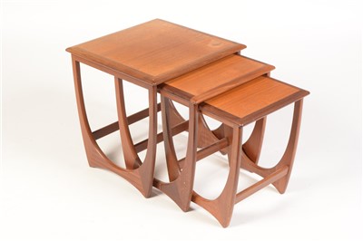 Lot 1599 - G-Plan nest of three 'Astro' pattern tables.