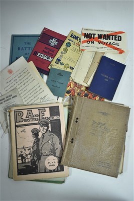 Lot 1633 - Military books and ephemera