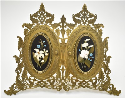 Lot 280 - Ormolu and pietra dura photograph frame