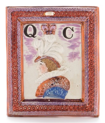 Lot 453 - Sunderland Queen Caroline plaque
