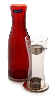 Lot 1545 - Paloma Picasso Villeroy & Boch Carafe and Georg Jensen candle holder.
