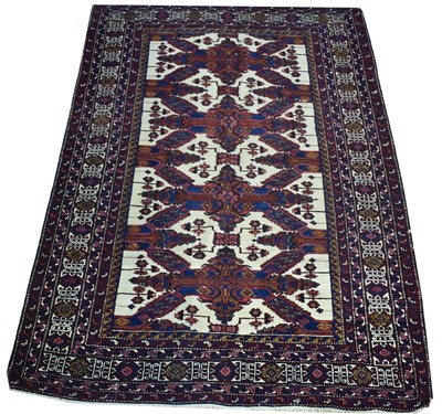 Lot 458a - Kazakstan rug, with geometric shapes to field,...