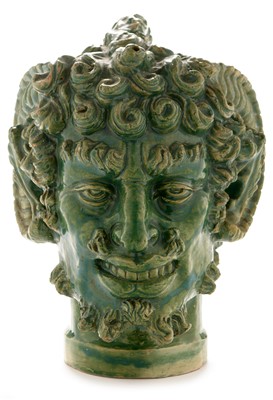 Lot 1507 - Studio pottery Satyr wine ewer