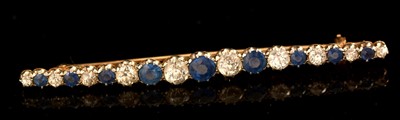 Lot 164 - Sapphire and Diamond Bar Brooch