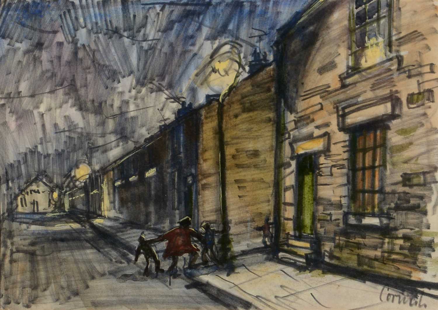 Lot 709 - Norman Stansfield Cornish - watercolour.