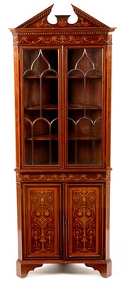 Lot 787 - Sheraton revival corner cabinet