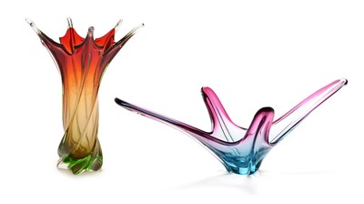 Lot 1544 - Two pieces of Italian Art glass