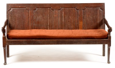 Lot 517 - 18th Century oak settle