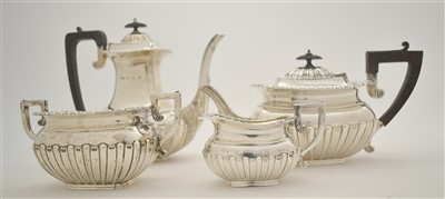 Lot 210 - Four piece silver tea service