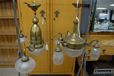 Lot 376 - Two chandeliers