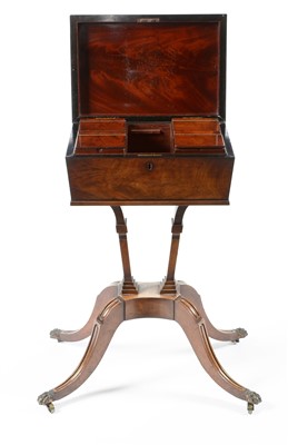 Lot 803 - A mahogany teapoy.