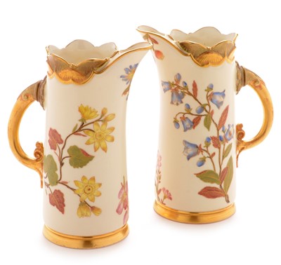 Lot 530 - Pair of Royal Worcester jugs