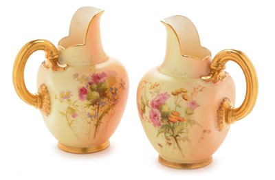 Lot 568 - Pair Royal Worcester jugs