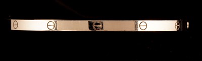 Lot 67B - Cartier white gold 'Love' bangle.