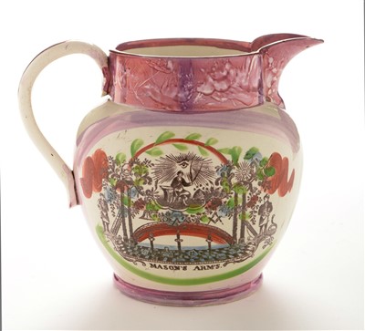 Lot 313 - A Sunderland lustre commemorative jug.