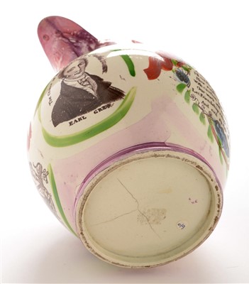 Lot 313 - A Sunderland lustre commemorative jug.