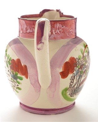 Lot 313 - A Sunderland lustre commemorative jug.